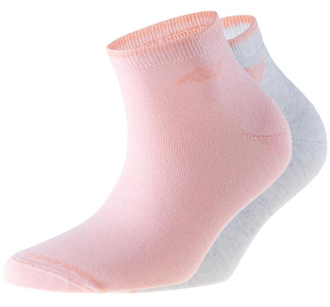Women's ankle socks with logo design, 2-pack