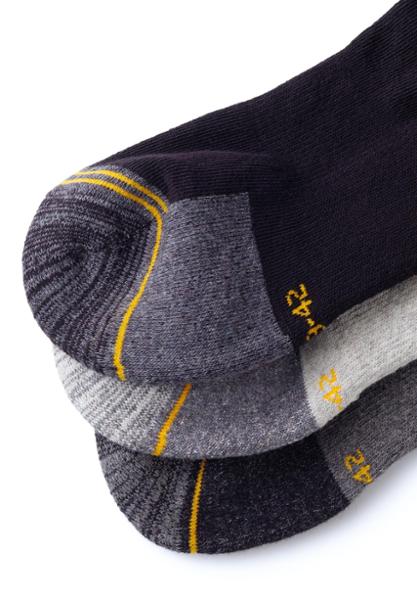 Men's terry sole sneaker work socks, 3-pack
