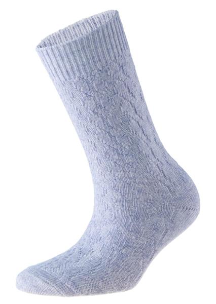 Women's warm woolen socks with knitted cable design