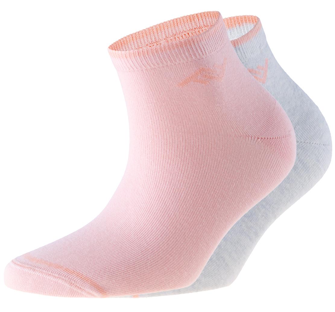 Women's ankle socks with logo design, 2-pack