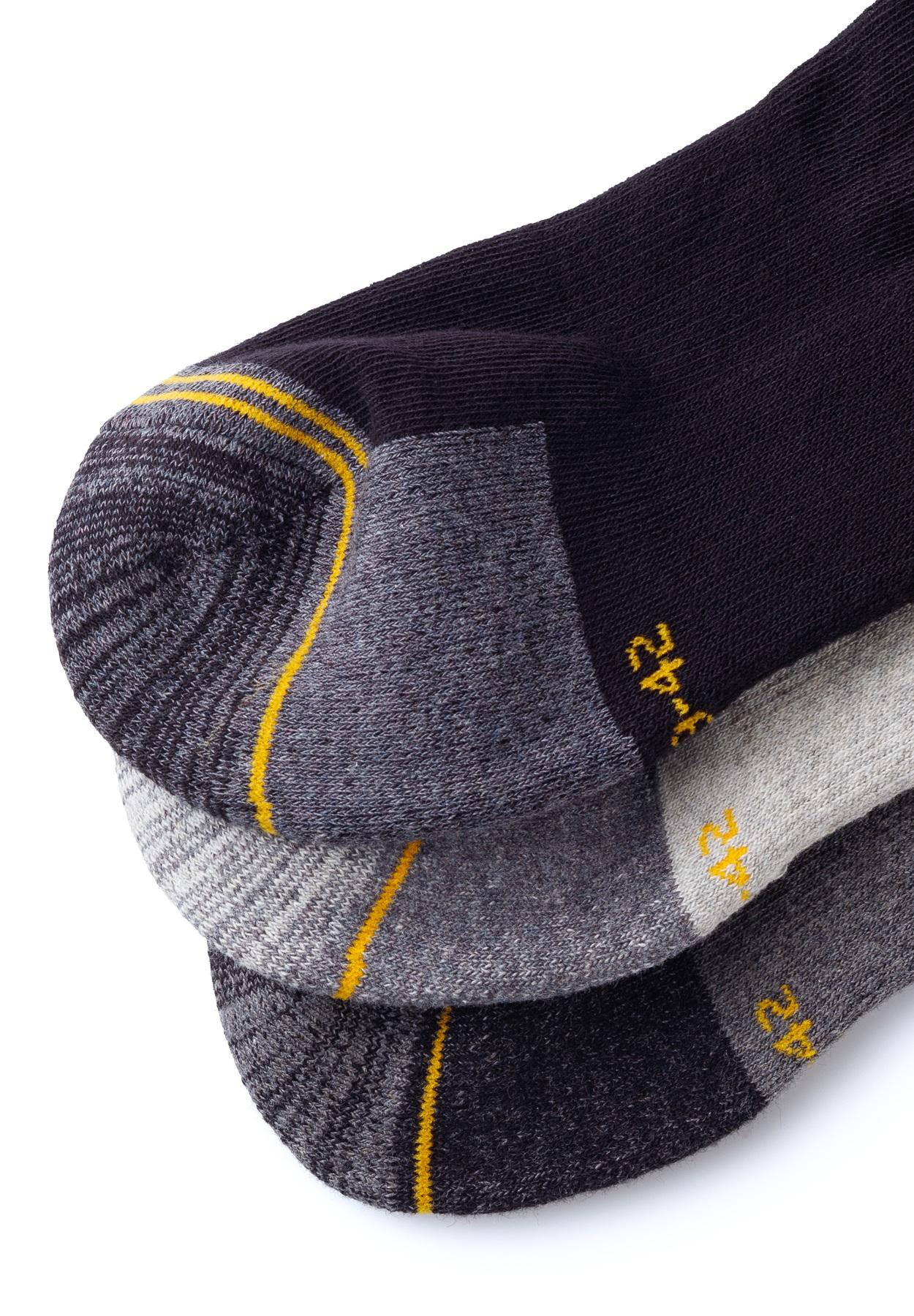 Men's terry sole sneaker work socks, 3-pack